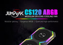 Jumpeak CS120 ARGB – Ventilador de Refrigeração Modular 360mm / 240mm, Empilhável e de Alto Desempenho