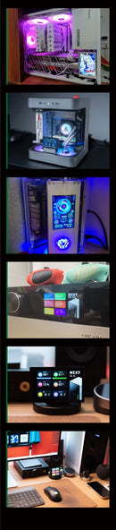 Tela Secundária para Computador (CPU, RAM, GPU, HDD, Monitor 32")  3.5 Polegadas Tipo-C –