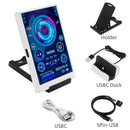 Tela Secundária para Computador (CPU, RAM, GPU, HDD, Monitor 32")  3.5 Polegadas Tipo-C –