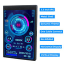Tela Secundária para Computador (CPU, RAM, GPU, HDD, Monitor 32")  3.5 Polegadas Tipo-C –