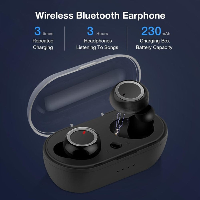 fone de ouvido sem fio Bluetooth Y50