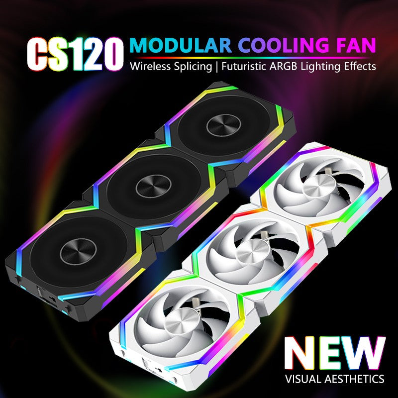 Jumpeak CS120 ARGB – Ventilador de Refrigeração Modular 360mm / 240mm, Empilhável e de Alto Desempenho