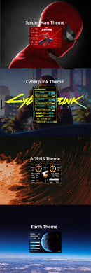 Tela Secundária para Computador (CPU, RAM, GPU, HDD, Monitor 32")  3.5 Polegadas Tipo-C –