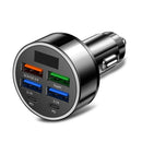 Carregador de Carro 100W com 6 Portas – Carregamento Rápido PD + QC3.0 USB-C