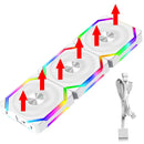 Jumpeak CS120 ARGB – Ventilador de Refrigeração Modular 360mm / 240mm, Empilhável e de Alto Desempenho