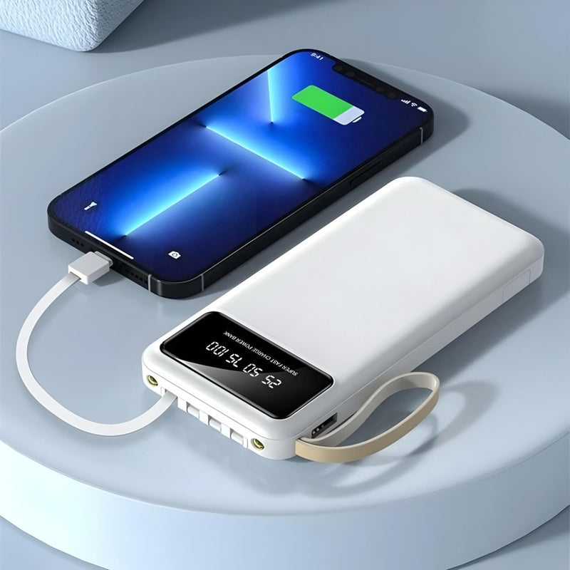 Carregador Portátil 4 Saídas Visor e Lanterna 10000mAh A'Gold BTE-18A